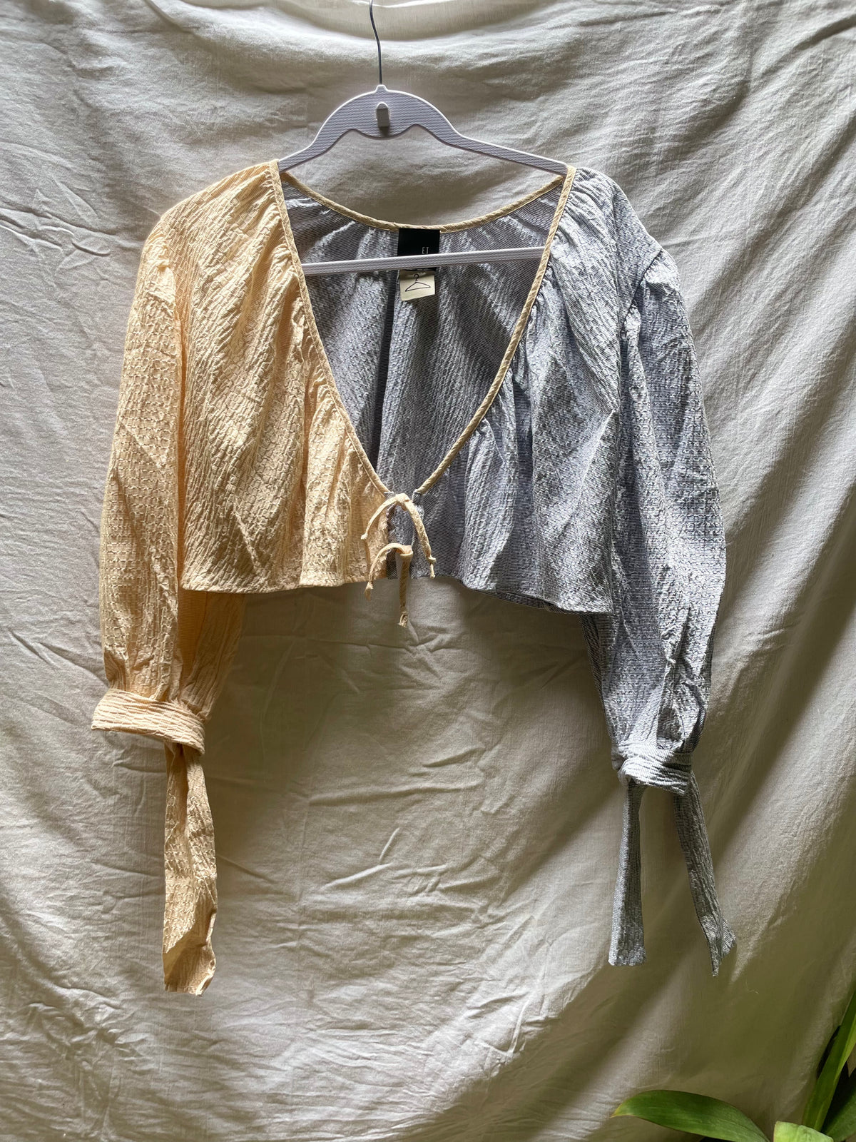 re [WORKED] LS BLOUSE DBL TIE FRONT