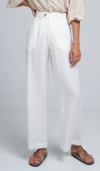 LILYA DAY LINEN WIDE LEG PANT