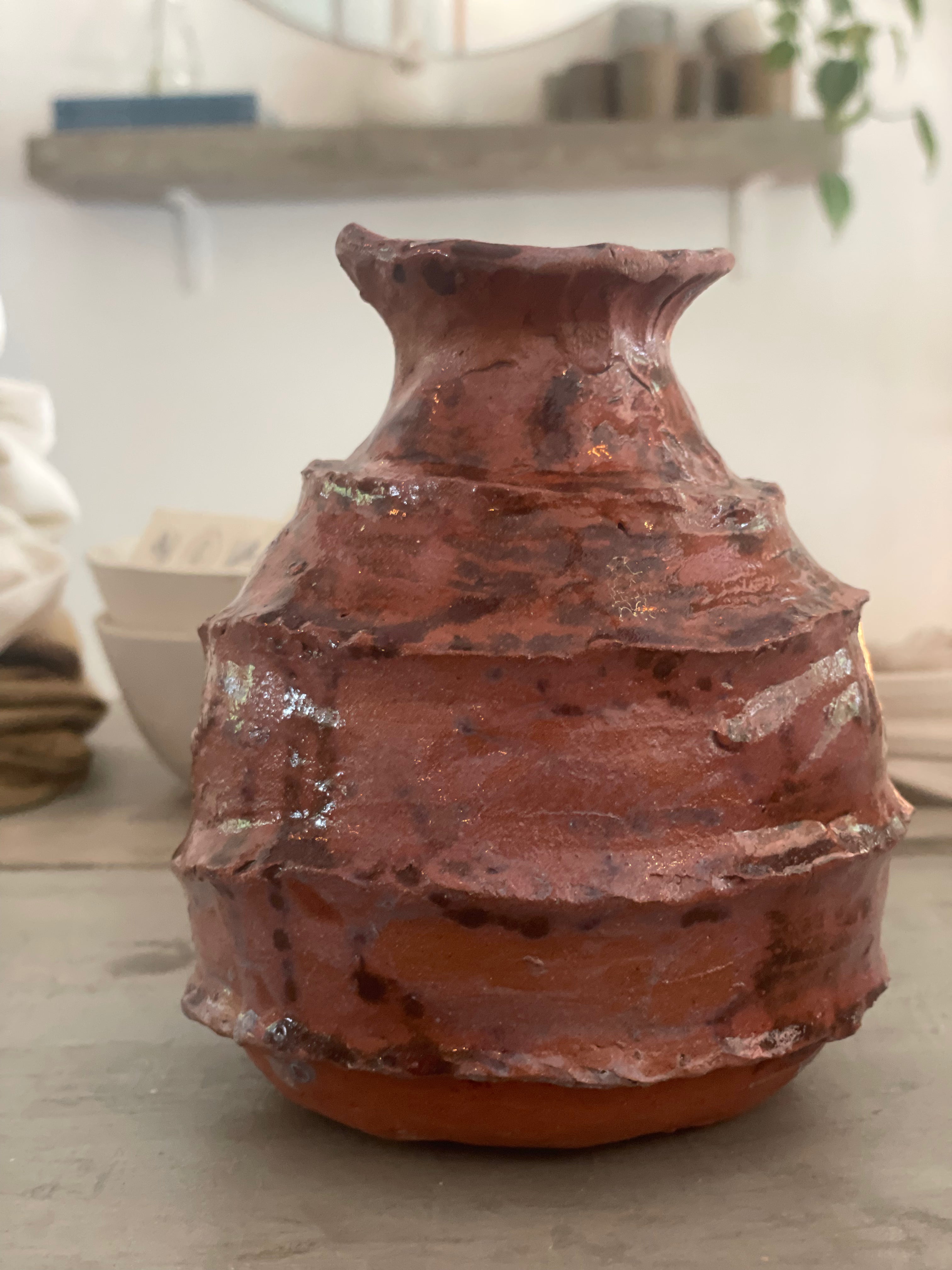 ALLEGRA PACHECO / SMALL PINCHED SPHERE ABSTRACT VASES