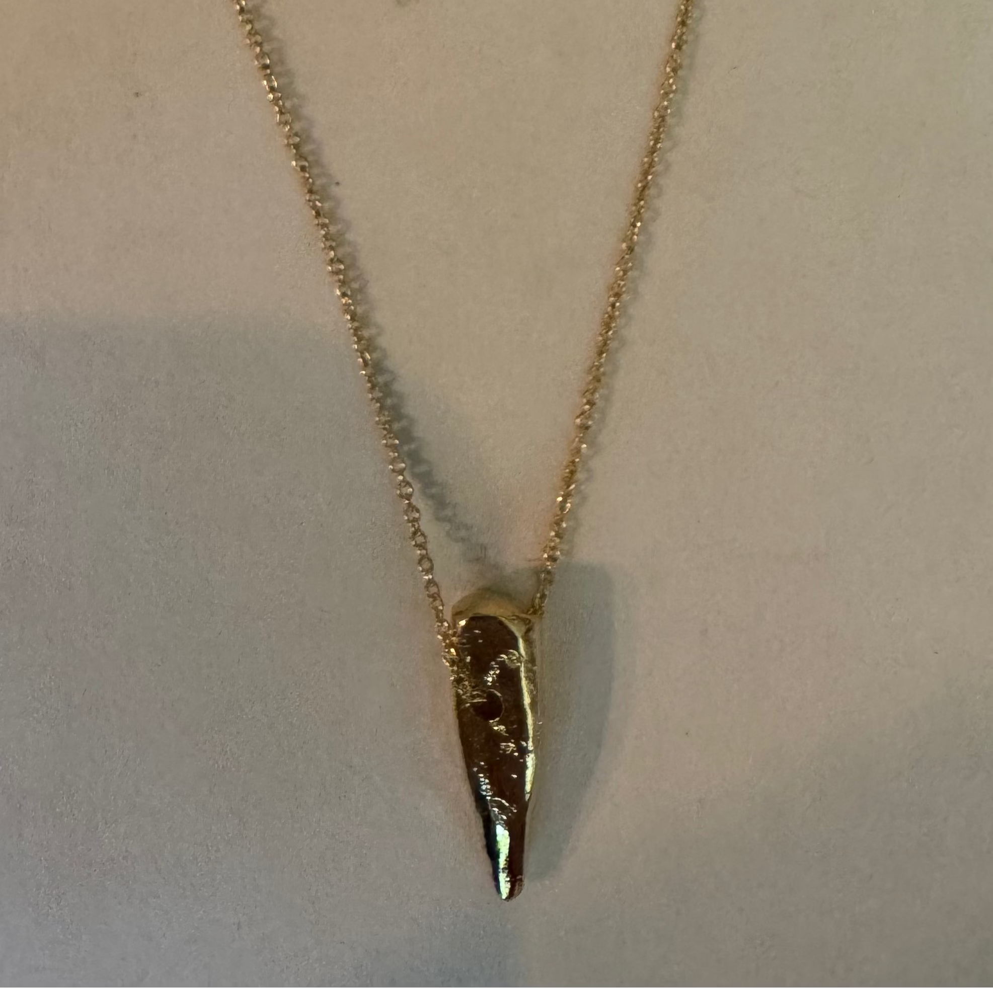 BRITT BOLTON / SPIKE SLIDER NECKLACE 18K VERMEIL
