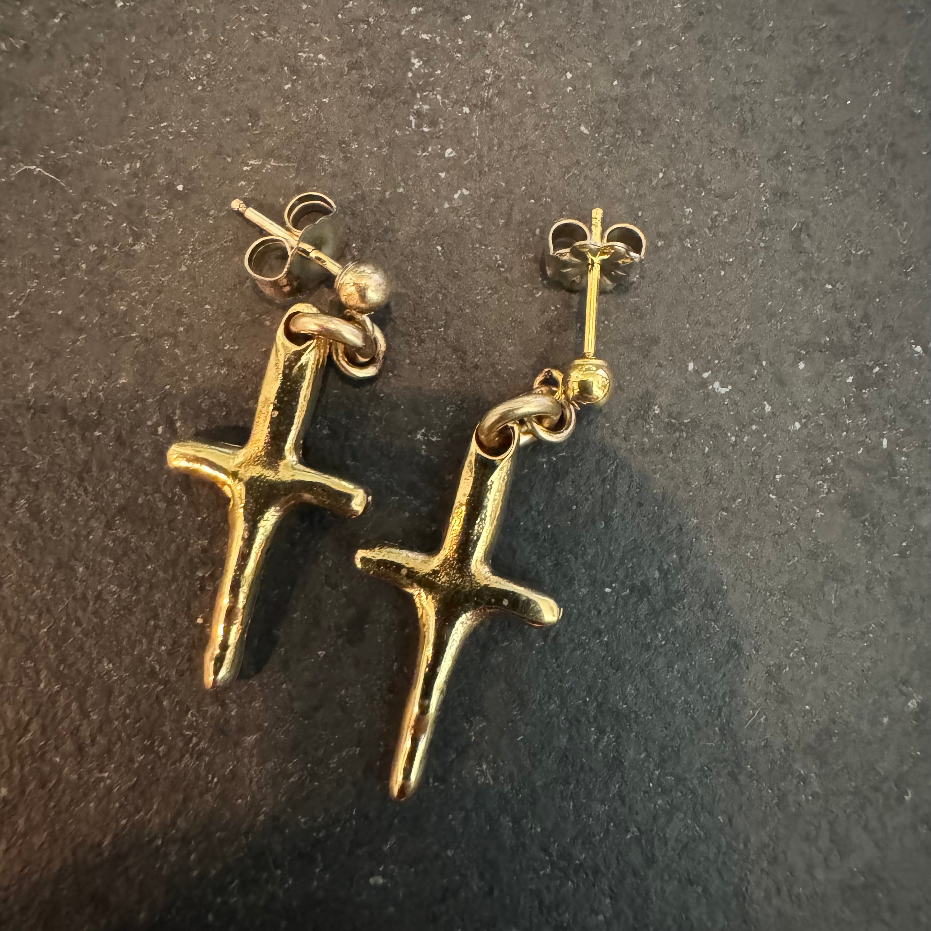 BRITT BOLTON / CROSS STUDS 18K VERMEIL