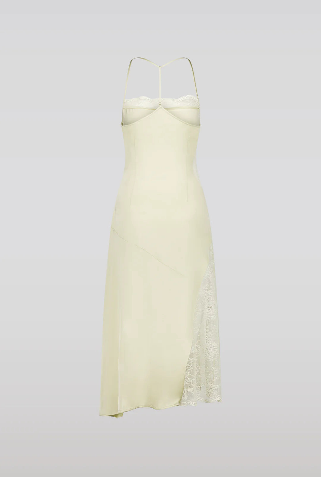 SAEMDI / LACE TRIM MIDI DRESS