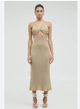 THIRD FORM / DIAMOND CUT MAXI SLIP DRESS