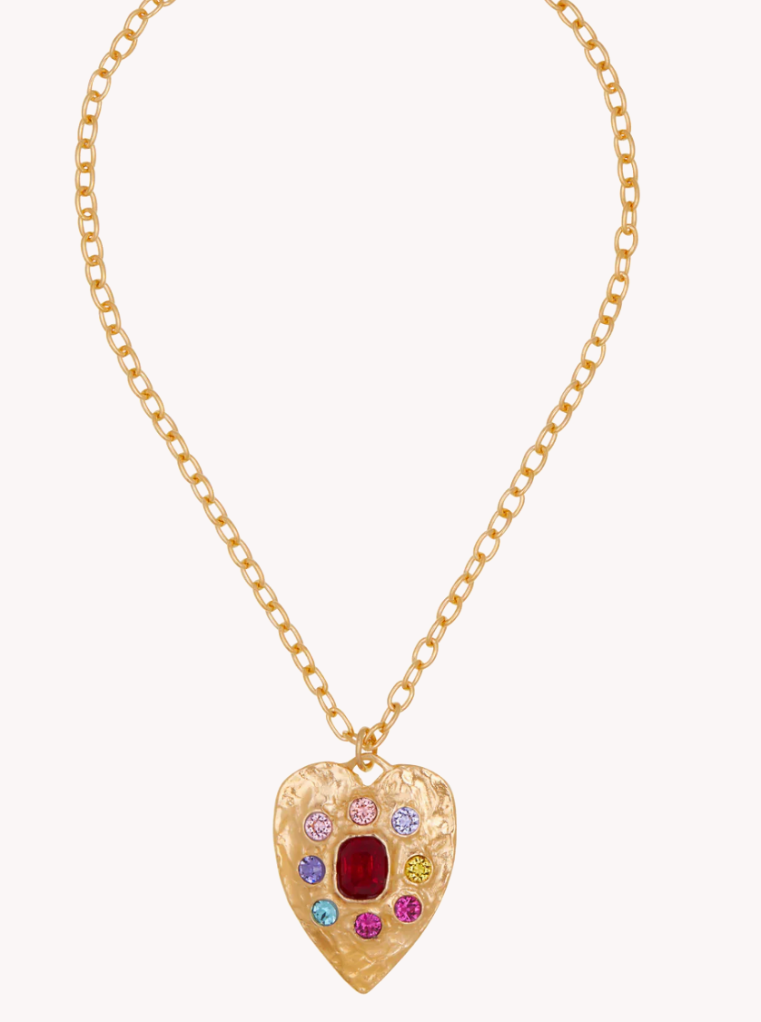 MONDO MONDO / 18K GOLD PLATED TROPICANA NECKLACE MULTI STONE