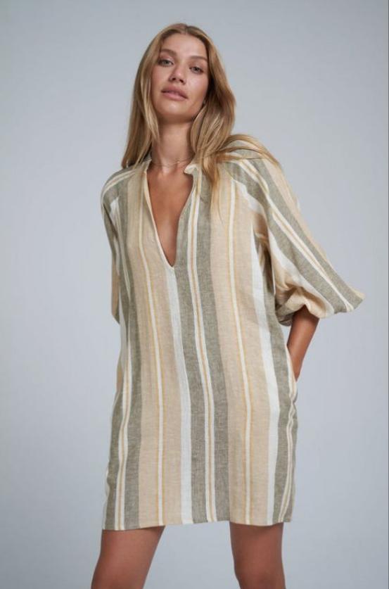 LILYA CALEXICO STRIPED DRESS